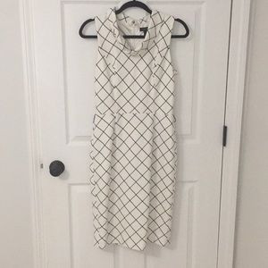 WHBM windowpane sheath dress